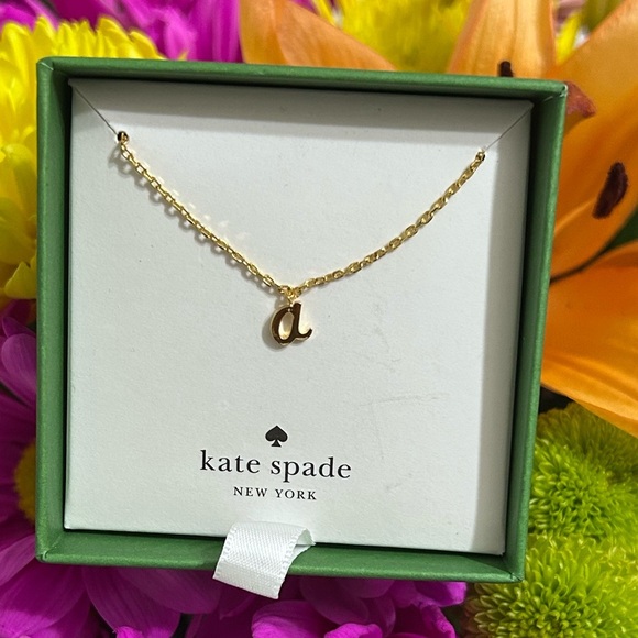 Kate Spade Gold Initial Necklace letter a - Picture 2 of 3